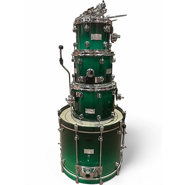 Used Mapex 4 Piece Saturn  Green Fade Drum Kit