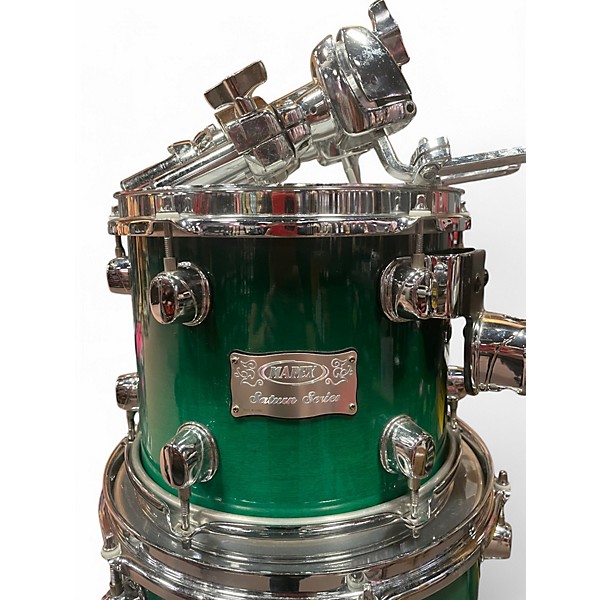 Used Mapex 4 Piece Saturn  Green Fade Drum Kit