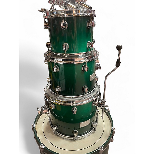 Used Mapex 4 Piece Saturn  Green Fade Drum Kit