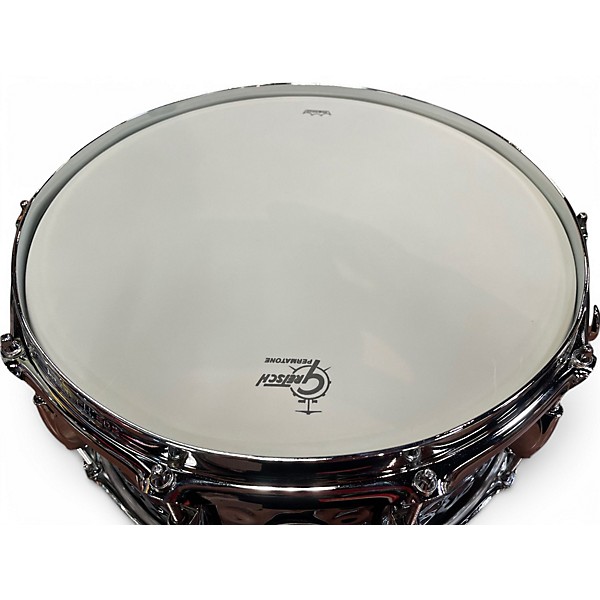 Used Gretsch Drums 14in Brooklyn Chrome over Brass Snare Chrome Drum