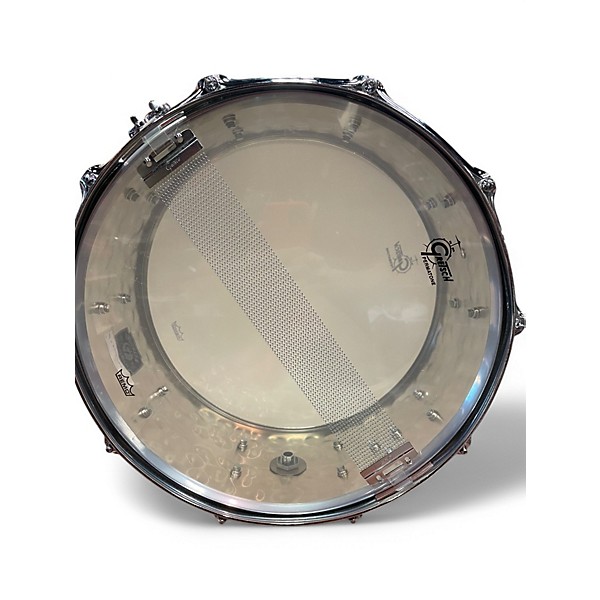 Used Gretsch Drums 14in Brooklyn Chrome over Brass Snare Chrome Drum