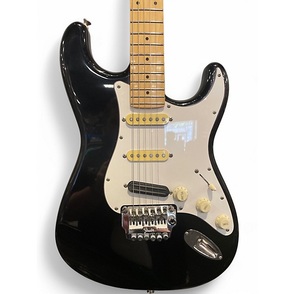 Used 1980s Fender Stratocaster Black Solid Body Electric Guitar