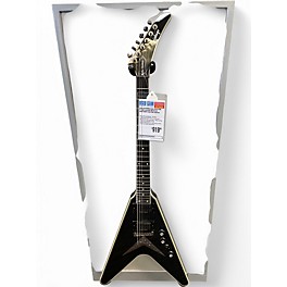 Used Epiphone Dave Mustaine Flying V black metallic Solid Body Electric Guitar