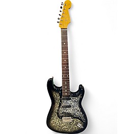 Used Fender Limited MIJ Black Paisley Stratocaster BLACK PAISLEY Solid Body Electric Guitar