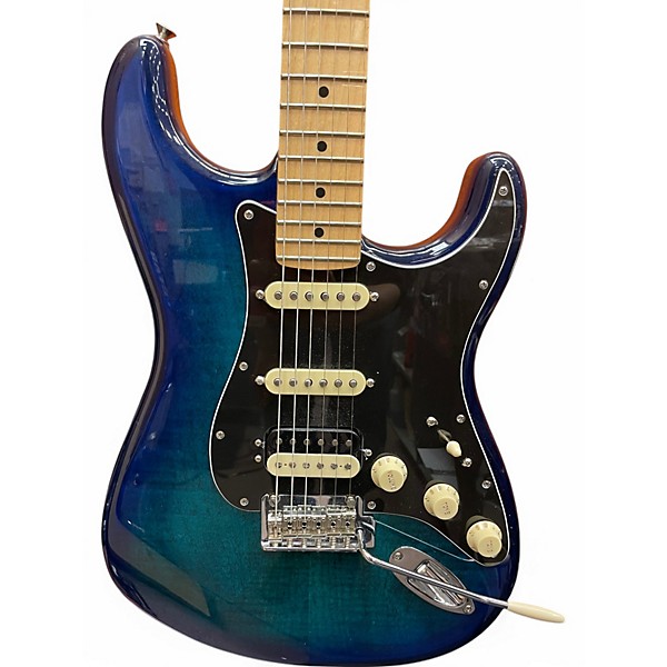 Used 2023 Fender Player Stratocaster HSS Plus Top Blue Burst Solid Body Electric Guitar
