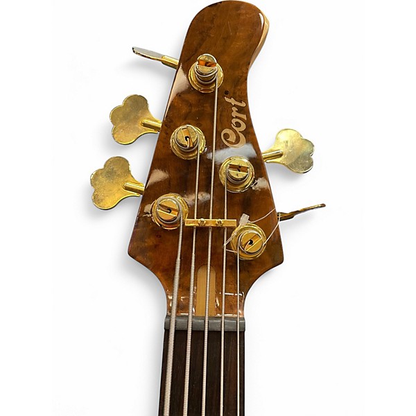 Used Cort Jeff Berlin Series Rithimic  V Walnut Electric Bass Guitar