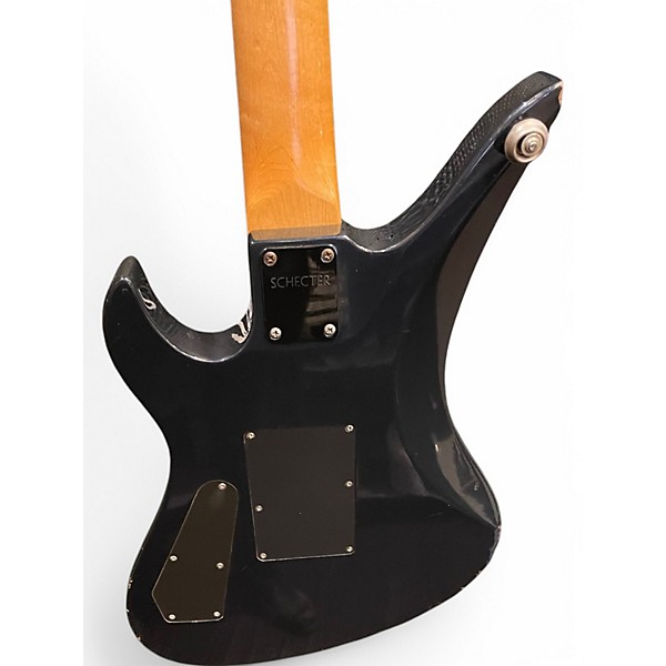 Used Schecter Guitar Research A-7 Diamond series FR Black Solid Body Electric Guitar