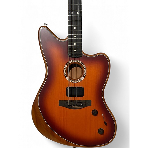 Used Fender ACOUSTASONIC 2 Tone Sunburst Acoustic Electric Guitar