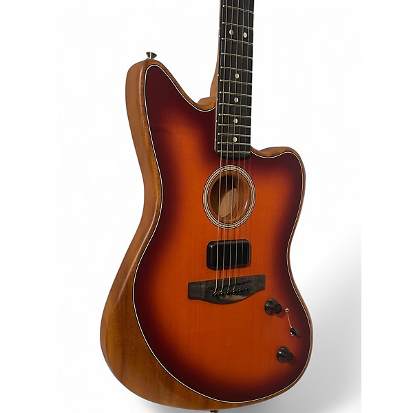 Used Fender ACOUSTASONIC 2 Tone Sunburst Acoustic Electric Guitar