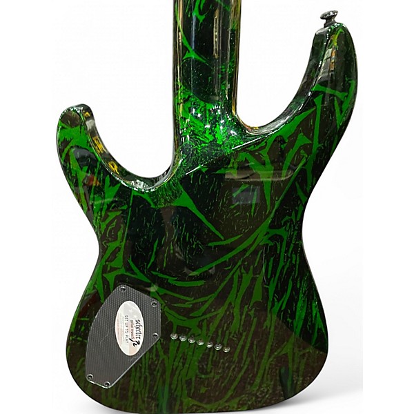 Used Schecter Guitar Research C7SM Green Solid Body Electric Guitar