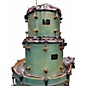 Used Spaun 4 Piece Custom Series Aqua Blue  Drum Kit