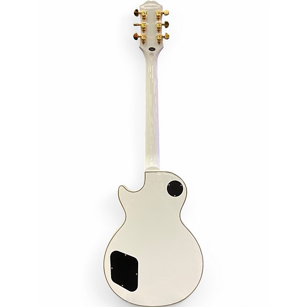 Used 2021 Epiphone Les Paul Custom Alpine White Solid Body Electric Guitar