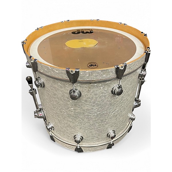 Used DW 5 Piece COLLECTORS 5 PIECE SHELL PACK Pearl White Drum Kit