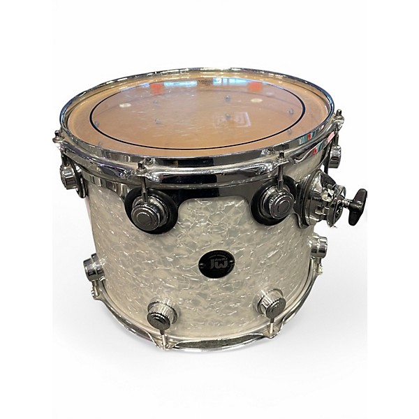 Used DW 5 Piece COLLECTORS 5 PIECE SHELL PACK Pearl White Drum Kit
