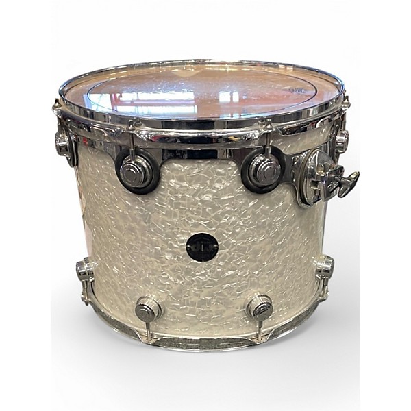 Used DW 5 Piece COLLECTORS 5 PIECE SHELL PACK Pearl White Drum Kit