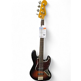 Used 2020 Squier Classic Vibe '60s Fretless Jazz 3 Color Sunburst Electric Bass Guitar