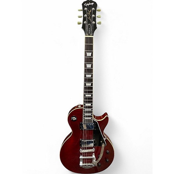 Used 2000 Epiphone Les Paul Standard Red Solid Body Electric Guitar,Specials : American Fashion Style Bags On Sale