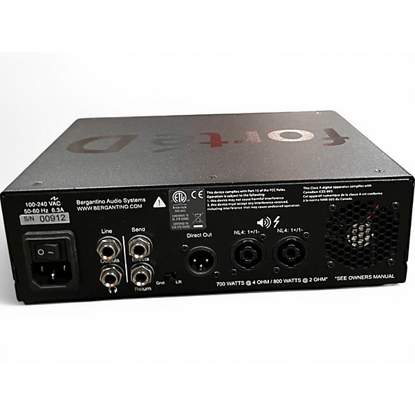 Used Bergantino FORTE D Bass Amp Head