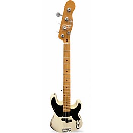 Used Fender Mike Dirnt Road Worn Precision Bass White Electric Bass Guitar