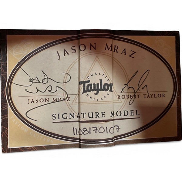 Used Taylor JMSM Jason Mraz Signature Natural Classical Acoustic Electric Guitar