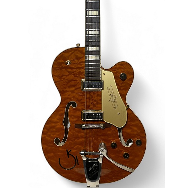 Used 2003 Gretsch Guitars G6120TG0M CHET ATKINS QUILTED ORANGE Hollow Body Electric Guitar