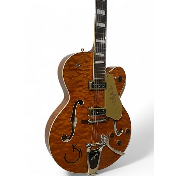 Used 2003 Gretsch Guitars G6120TG0M CHET ATKINS QUILTED ORANGE Hollow Body Electric Guitar