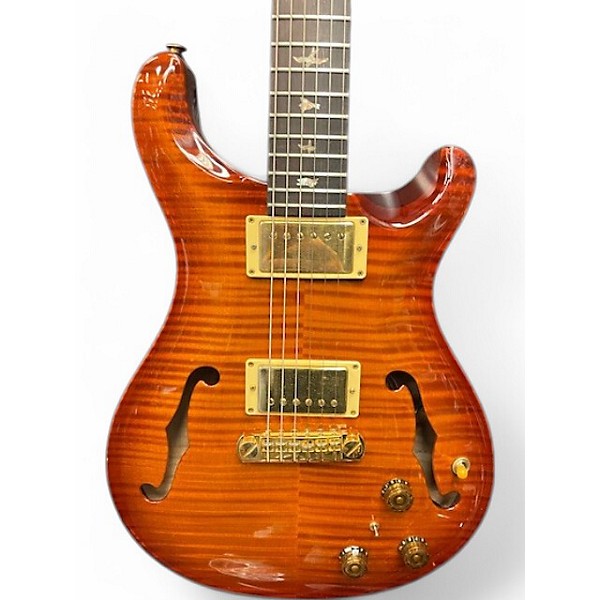 Used PRS Hollowbody II 10 Top Trans Amber Hollow Body Electric Guitar
