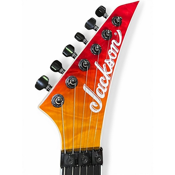 Used Jackson PRO PLUS SERIES DINKY DKAQ FIRE STORM Solid Body Electric Guitar