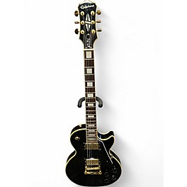 Used Epiphone Les Paul Custom Pro Black and Gold Solid Body Electric Guitar