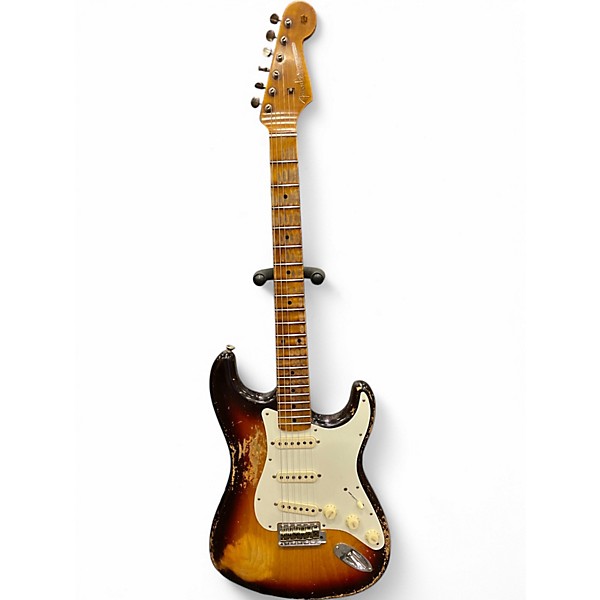 Used 2024 Fender ltd red hot strat heavy relic 3 Tone Sunburst Solid Body Electric Guitar