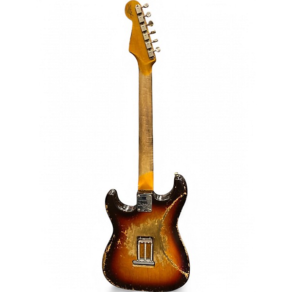 Used 2024 Fender ltd red hot strat heavy relic 3 Tone Sunburst Solid Body Electric Guitar