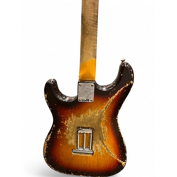 Used 2024 Fender ltd red hot strat heavy relic 3 Tone Sunburst Solid Body Electric Guitar