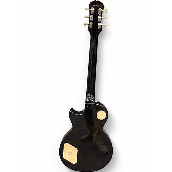 Used 2001 Epiphone Les Paul Standard Black Solid Body Electric Guitar