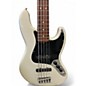 Used 2004 Fender American Standard Jazz Bass V Silver Electric Bass Guitar