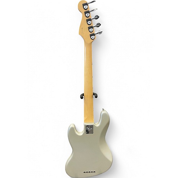 Used 2004 Fender American Standard Jazz Bass V Silver Electric Bass Guitar
