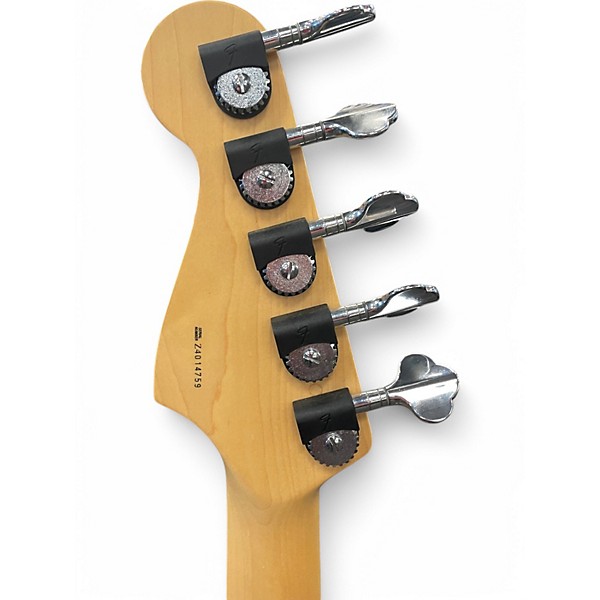 Used 2004 Fender American Standard Jazz Bass V Silver Electric Bass Guitar