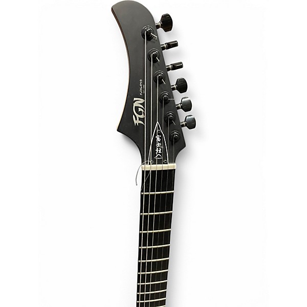 Used Fng Mythic Black Solid Body Electric Guitar