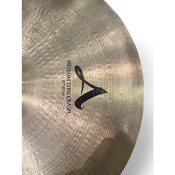 Used Zildjian 16in A Series Medium Thin Crash Cymbal
