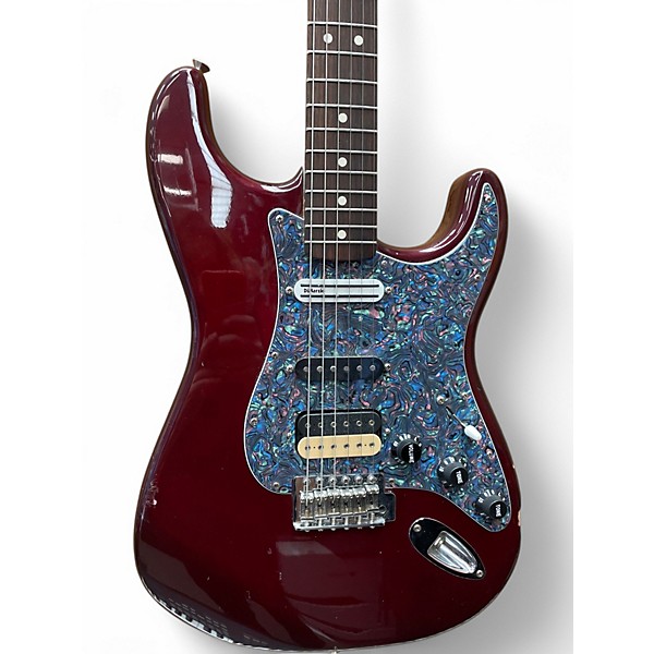 Used Fender Standard Fat stratocaster Burgundy Solid Body Electric Guitar