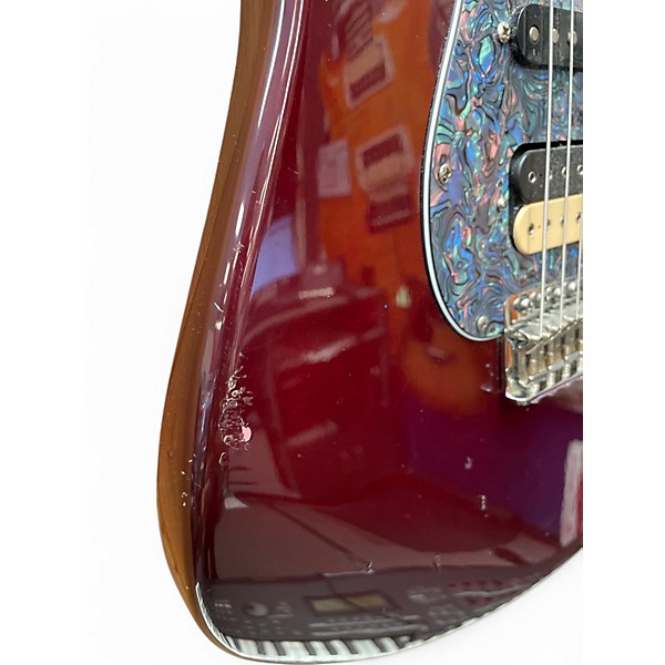 Used Fender Standard Fat stratocaster Burgundy Solid Body Electric Guitar