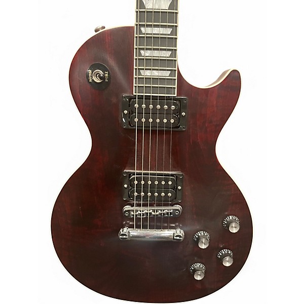 Used 2018 Gibson Les Paul Signature Player Plus Cherry Solid Body Electric Guitar