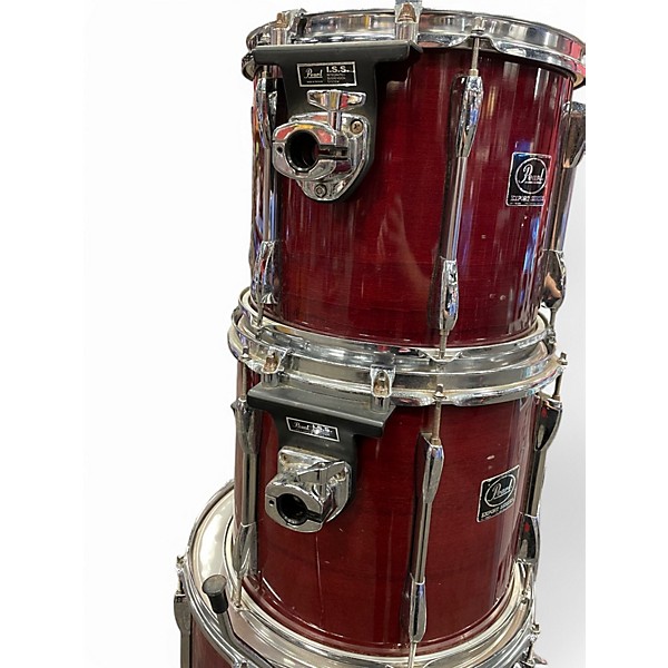 Used Pearl 4 Piece Export Dark Red Drum Kit