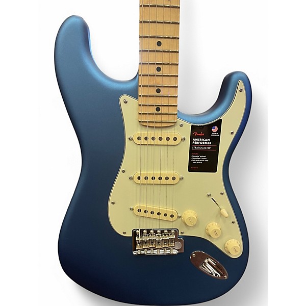 Used 2024 Fender American Performer Stratocaster SSS Satin Lake Placid Blue Solid Body Electric Guitar