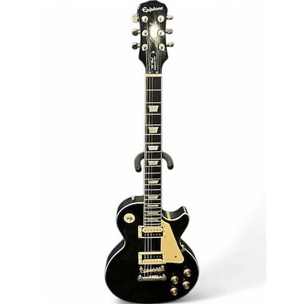 Used Epiphone Les Paul Traditional Pro Black Solid Body Electric Guitar