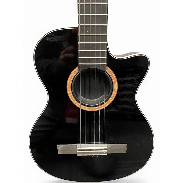Used Epiphone CE COUPE Black Classical Acoustic Electric Guitar