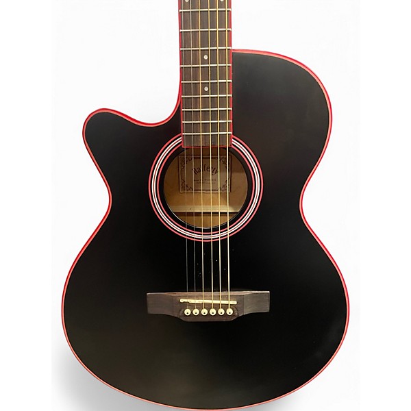 Used Rafferty BLACK TIE LEFT HANDED Black Acoustic Electric Guitar