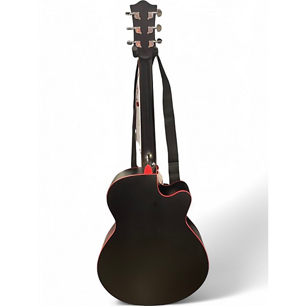 Used Rafferty BLACK TIE LEFT HANDED Black Acoustic Electric Guitar