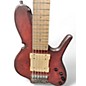 Used Wood N Tronics Zoid 6 Satin Red Electric Bass Guitar