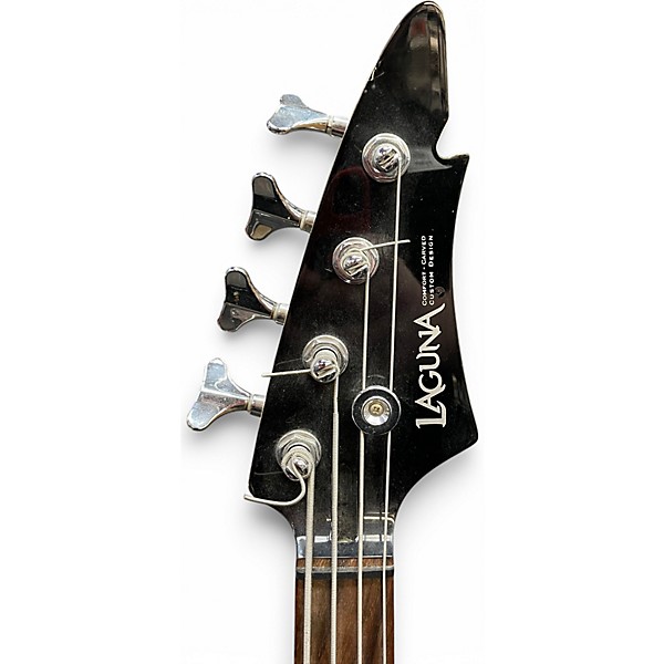 Used Laguna LB224 Black Electric Bass Guitar