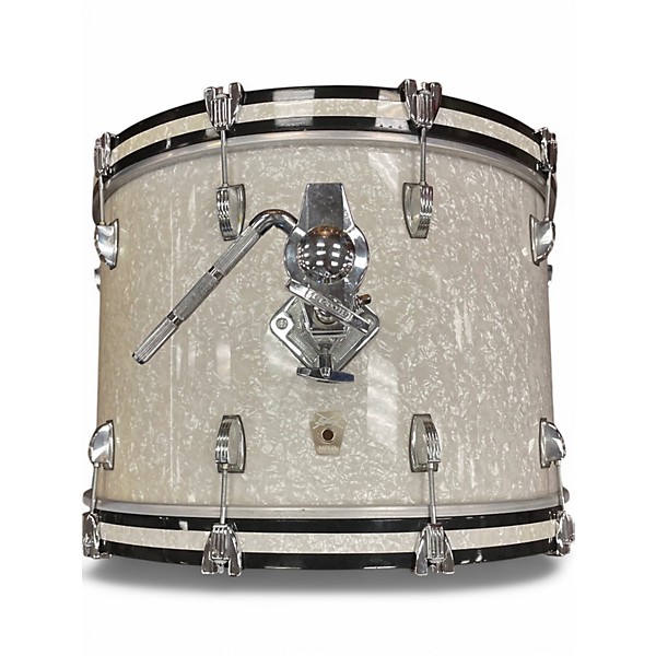 Used Ludwig 3 Piece Maple white marine pearl Drum Kit